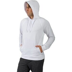 90 Degrees Reflex Long Sleeve Fleece Activewear Top Hoodie White Unisex SizeS